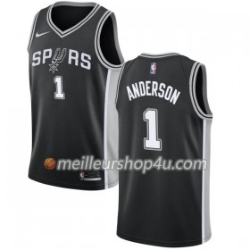 Maillot Basket Homme San Antonio Spurs Kyle Anderson 1 Nike 2017-18 Noir Swingman